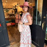 Jordana Floral Block Midi Dress
