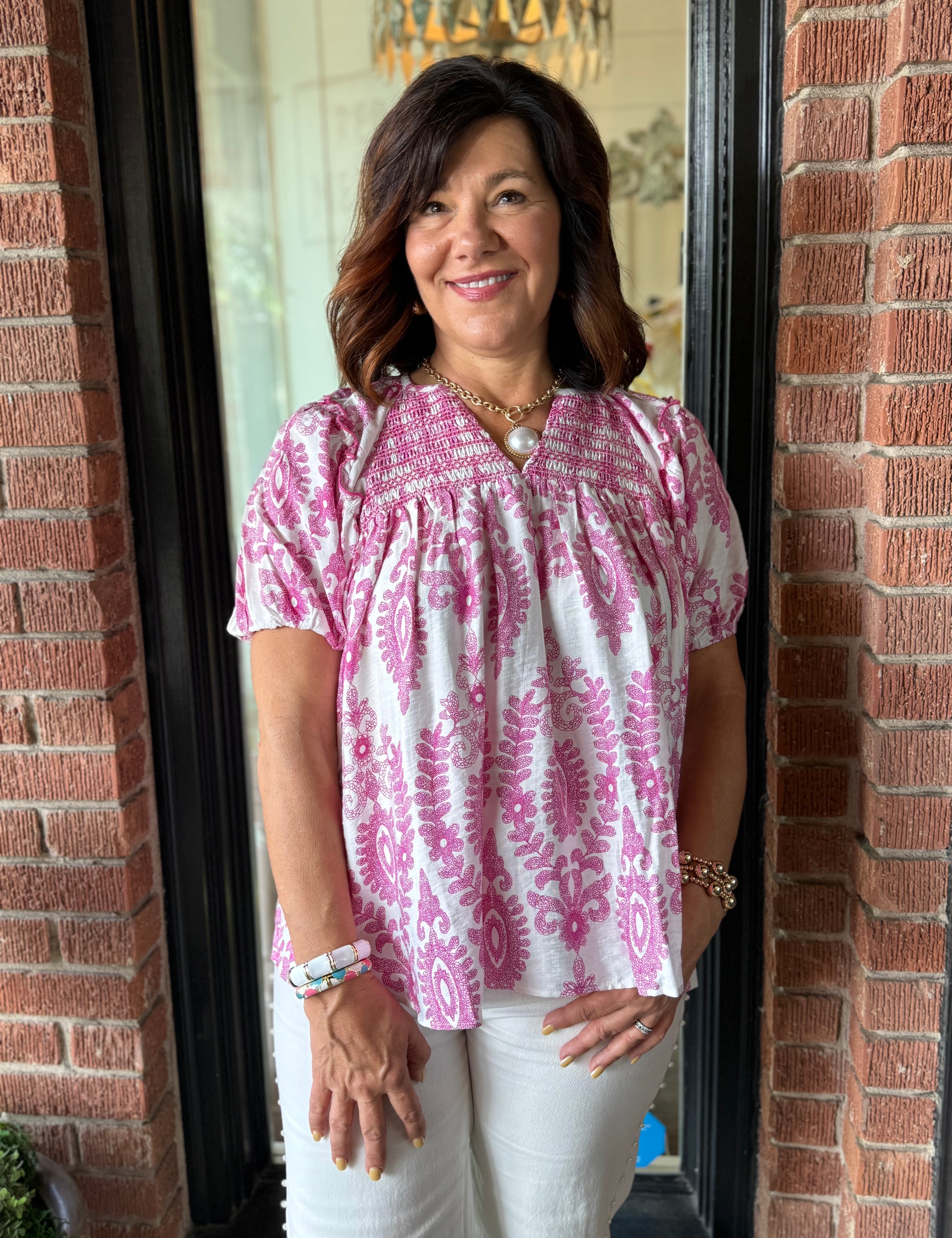Holly Print Top