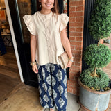 Leslie Ruffle Trim Top
