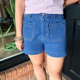 Stephanie Denim Sailor Shorts
