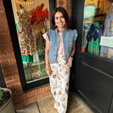 Bella Printed Wide Leg Pants