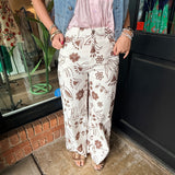 Bella Printed Wide Leg Pants