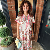 Mina Paisley Midi Dress