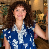 Lexi Navy Floral Maxi