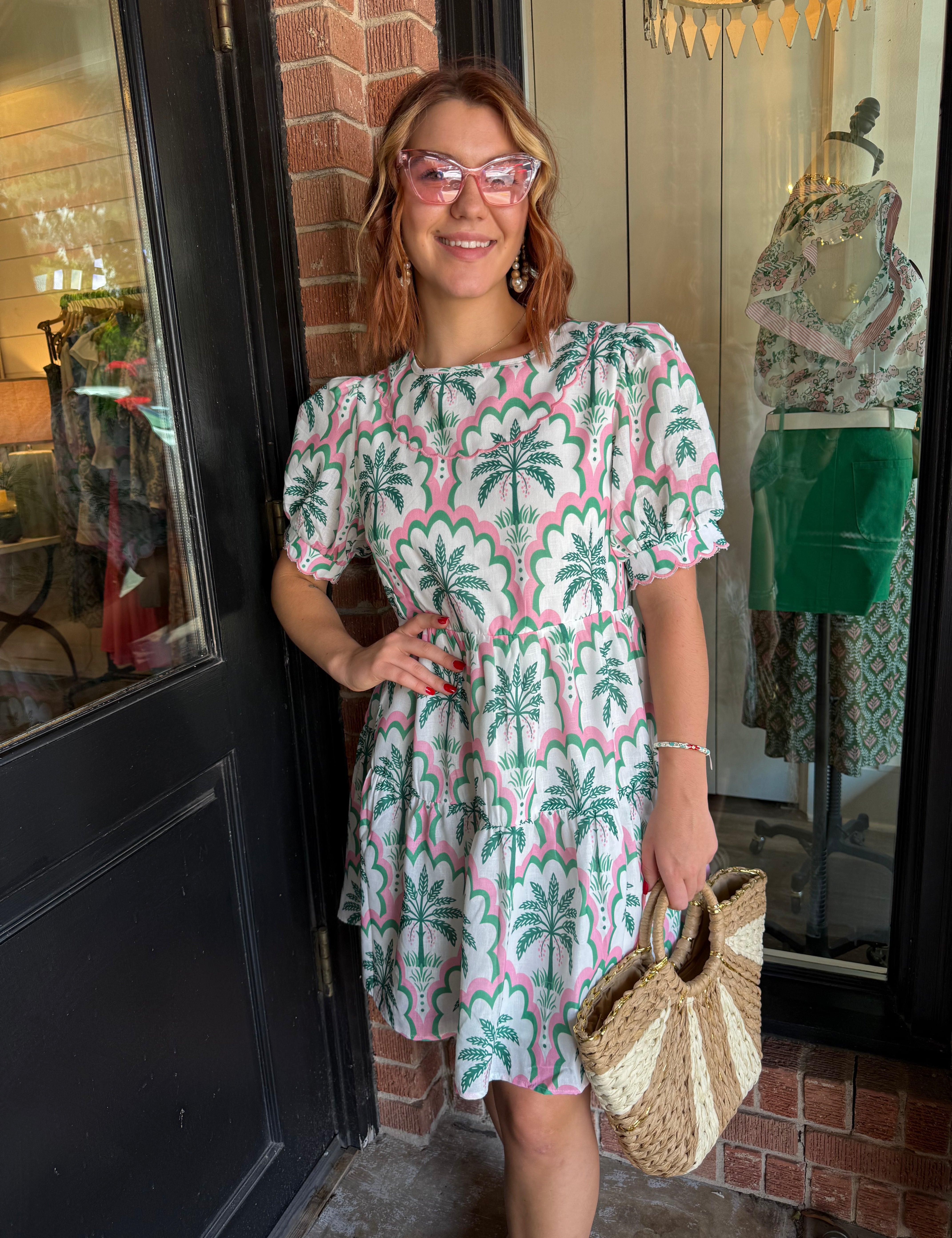 Pami Palm Mini Dress
