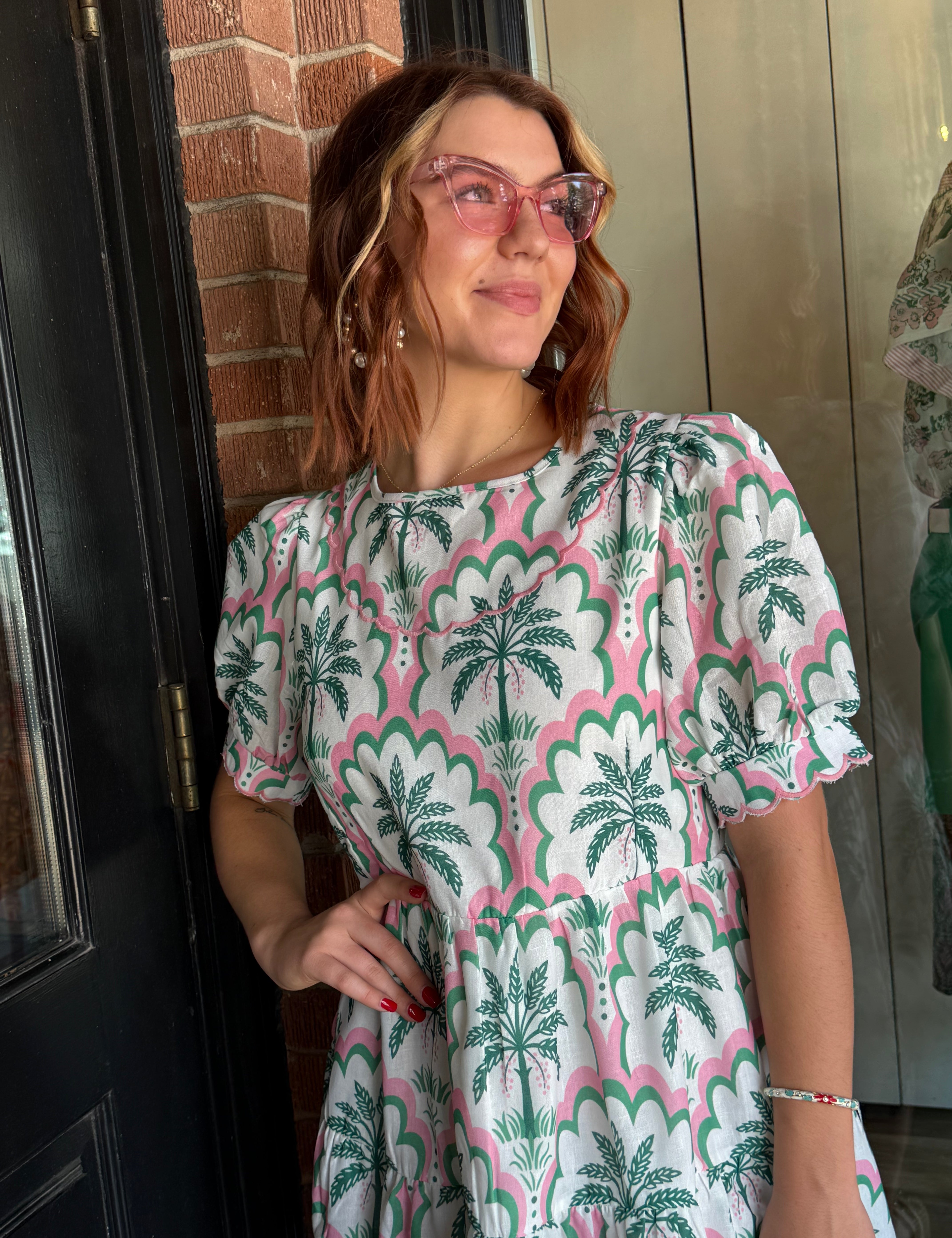 Pami Palm Mini Dress