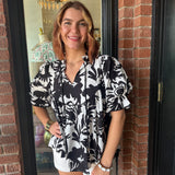 Amber Abstract Top