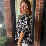 Amber Abstract Top