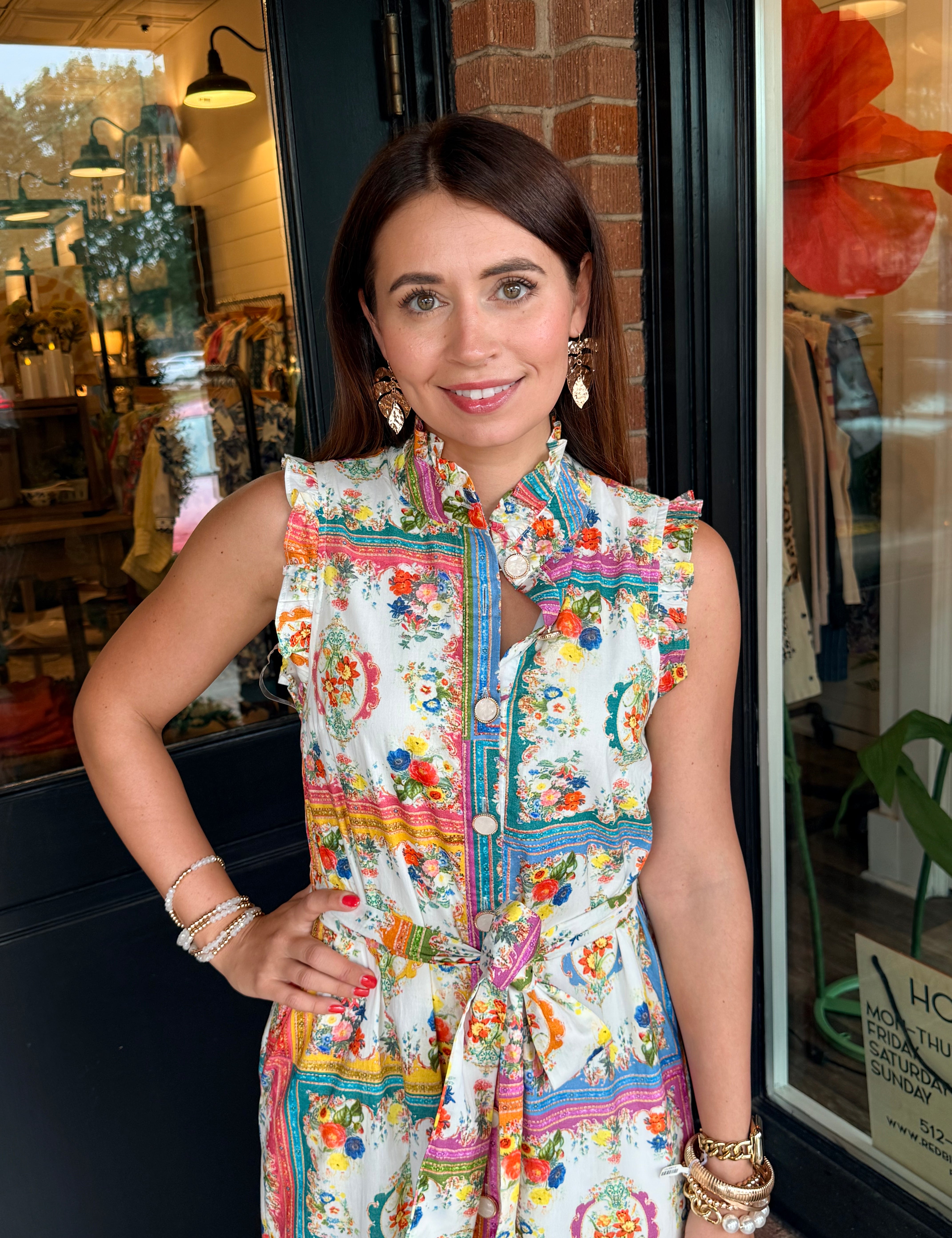 Judi Multi Floral Midi Dress
