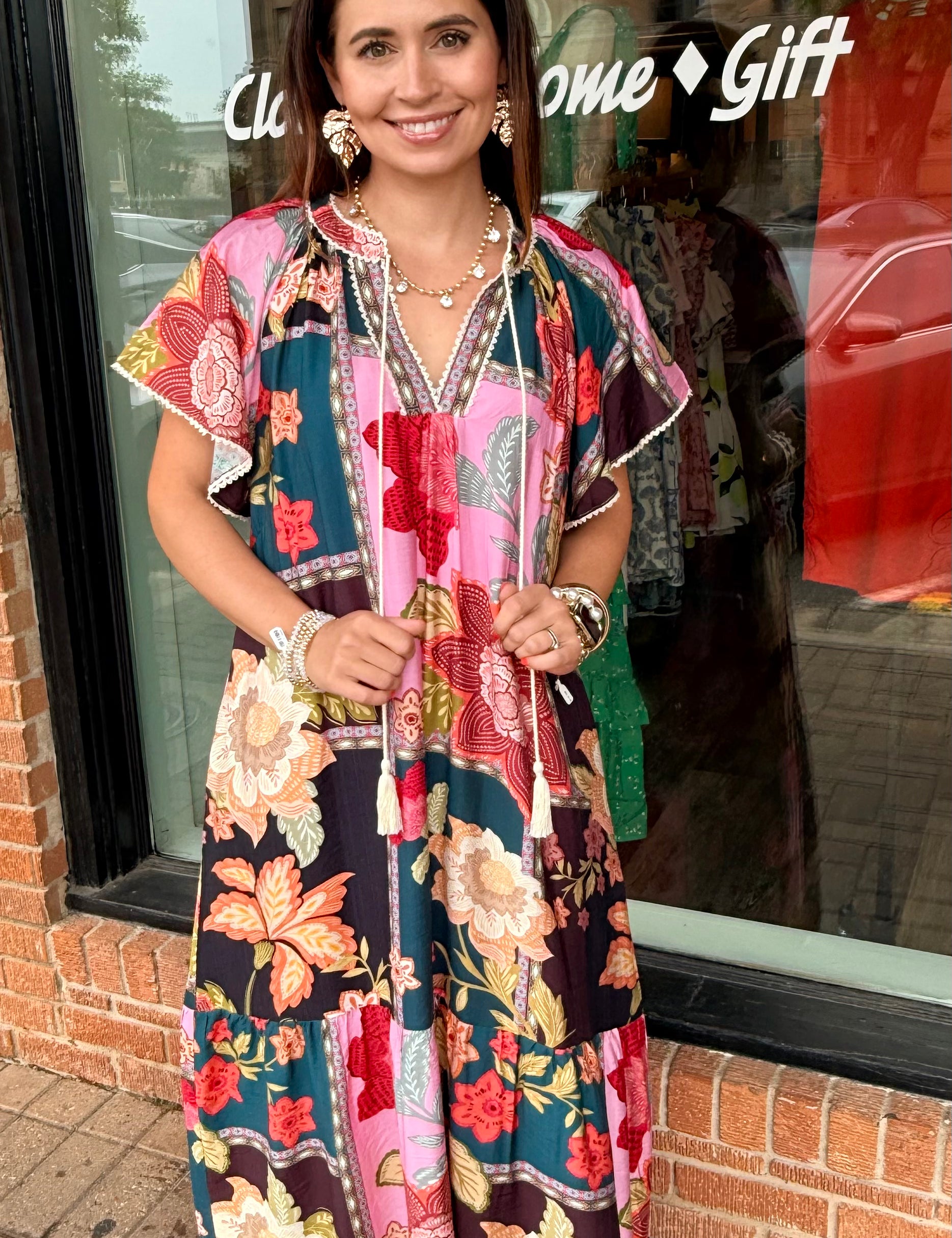 Regan Patchwork Maxi Dress