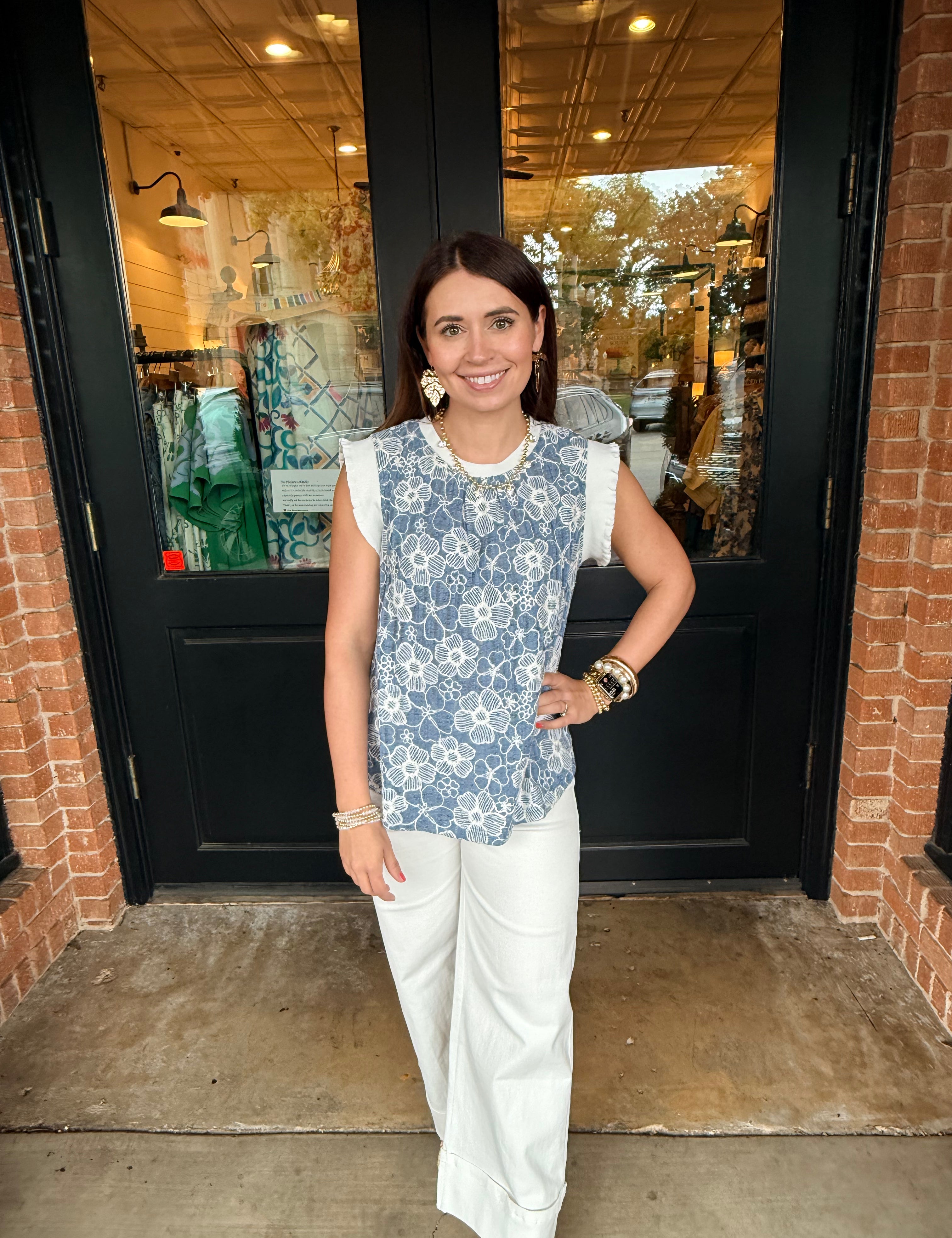 Jenna Floral Embroidered Top