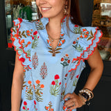 Carmen Floral Block Top