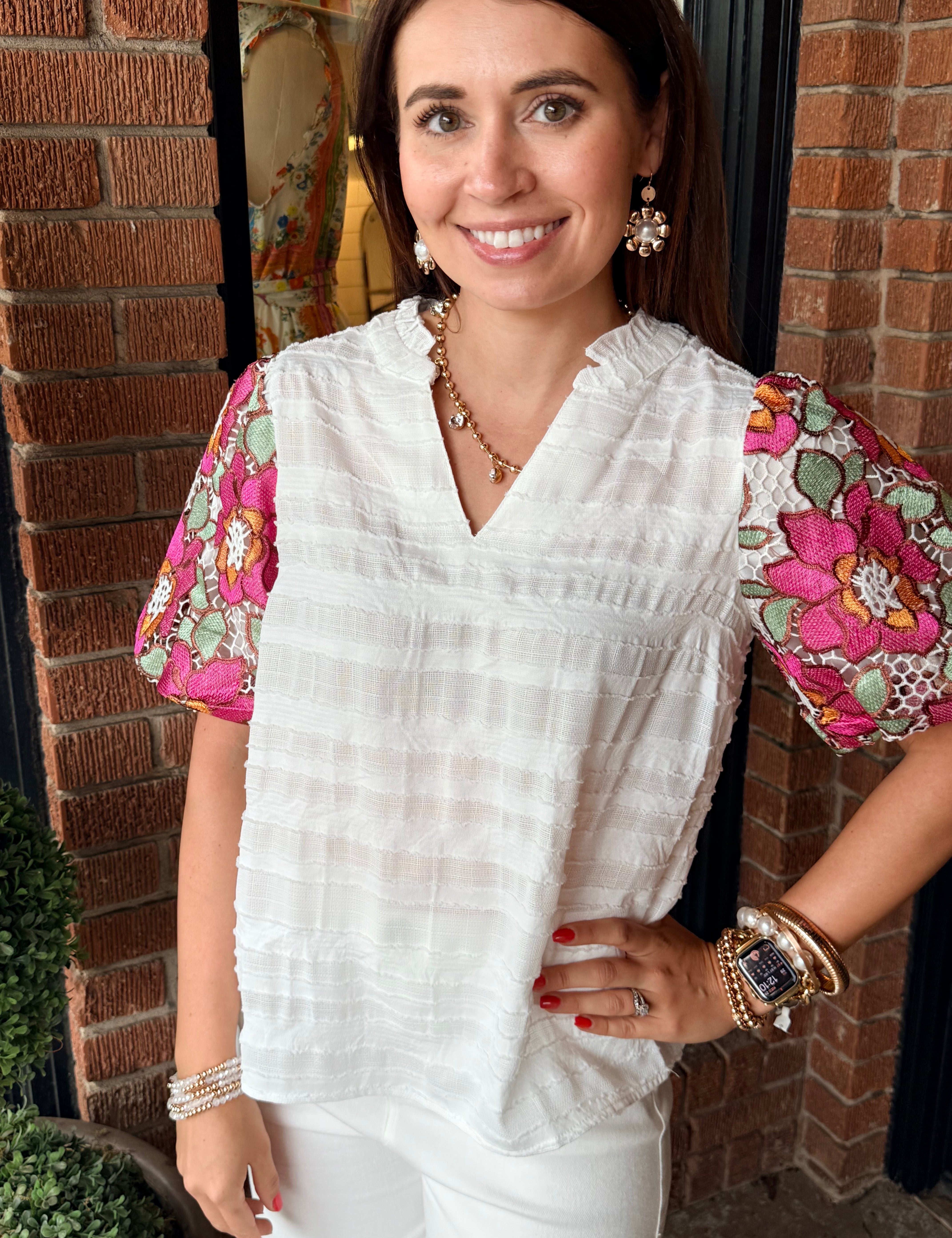 Harriet Bubble Sleeve Top