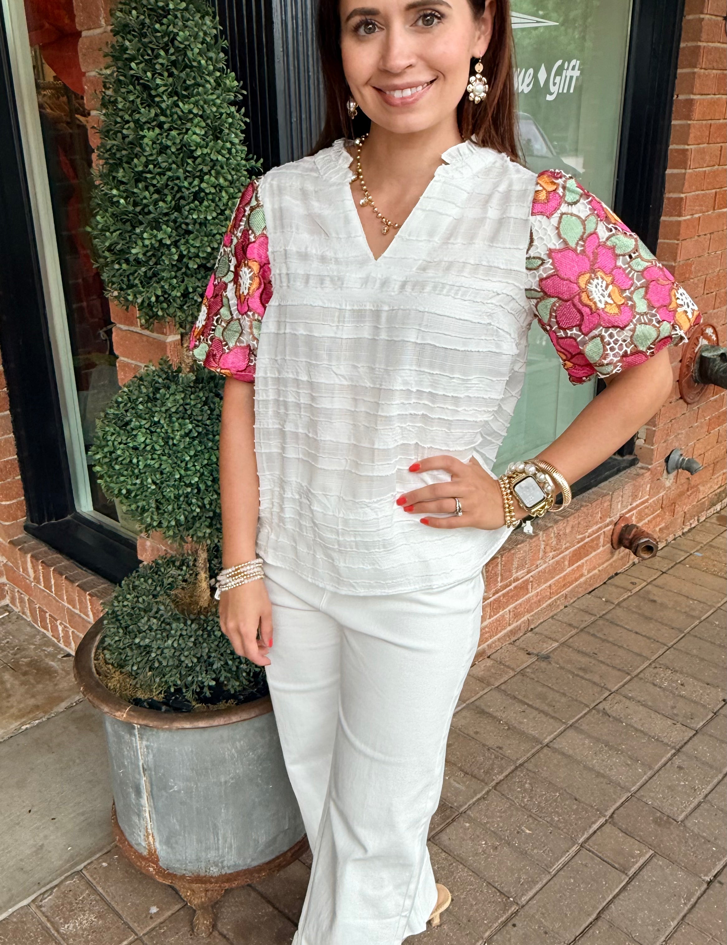 Harriet Bubble Sleeve Top