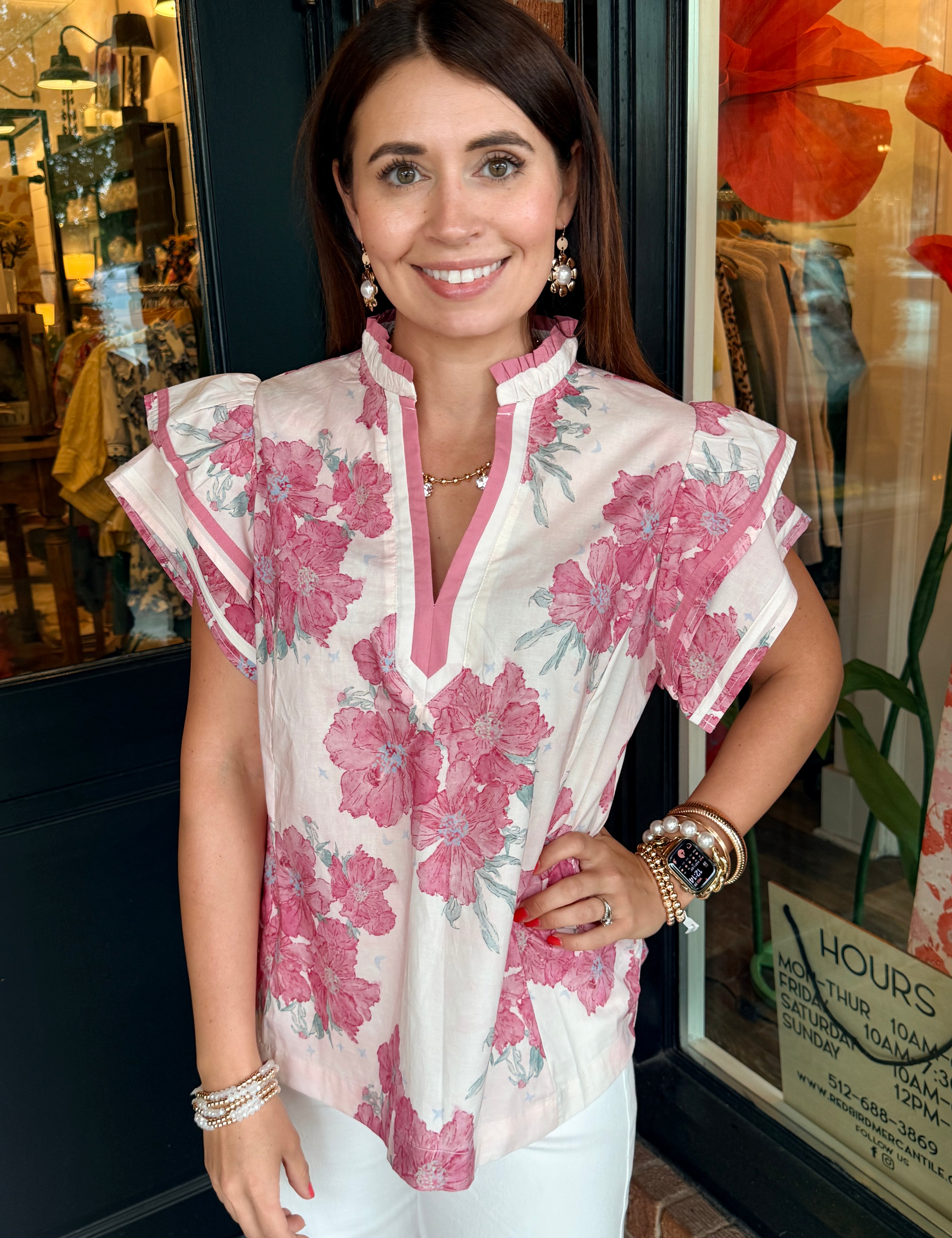 Greta Mix Floral Top