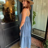Rene Denim Tiered Dress