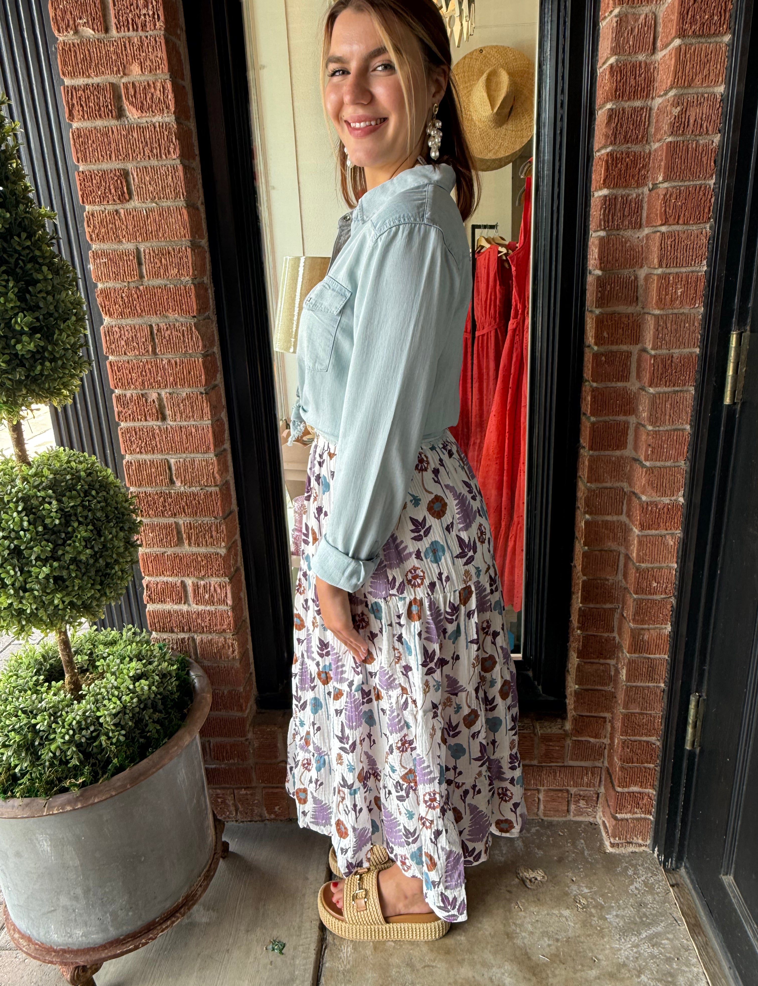Miley Denim Pearl Snap