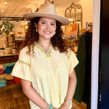 Grace Gingham Lace Top