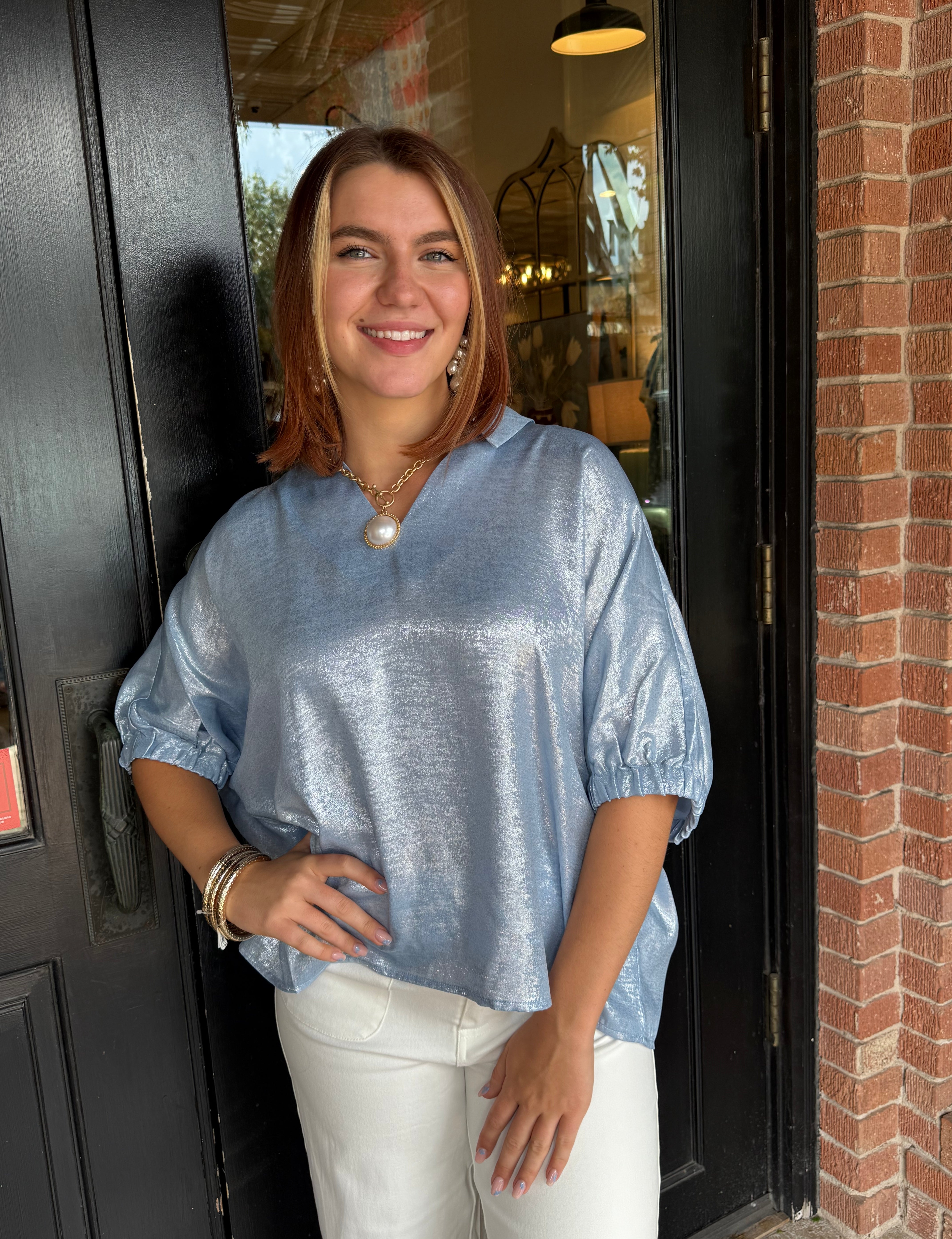 Kate Metallic Top