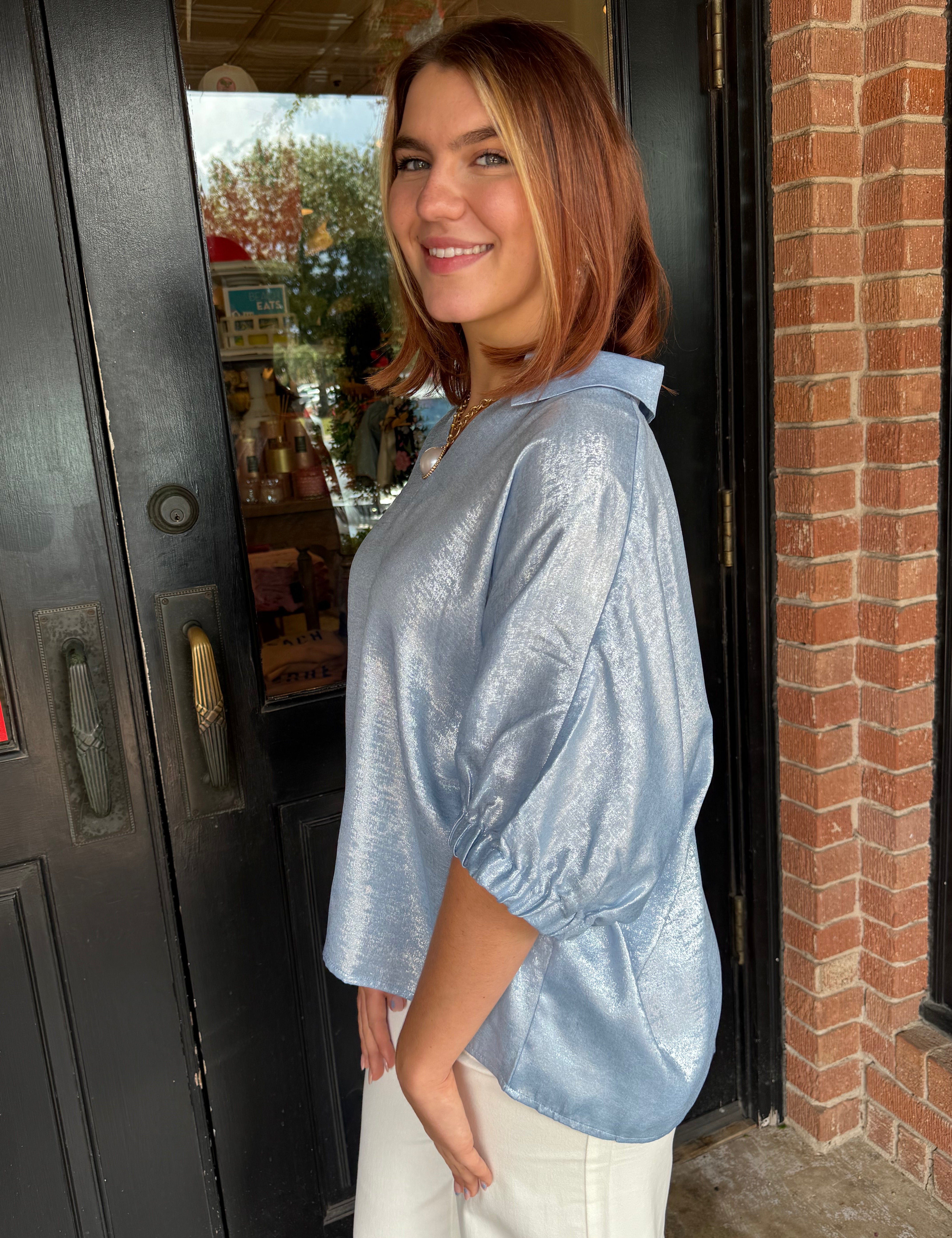 Kate Metallic Top