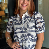 Terri Embroidered Cropped Top
