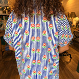 Ellen Floral Stripe Top