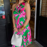 Millie Blossom One Shoulder Asymmetrical Dress