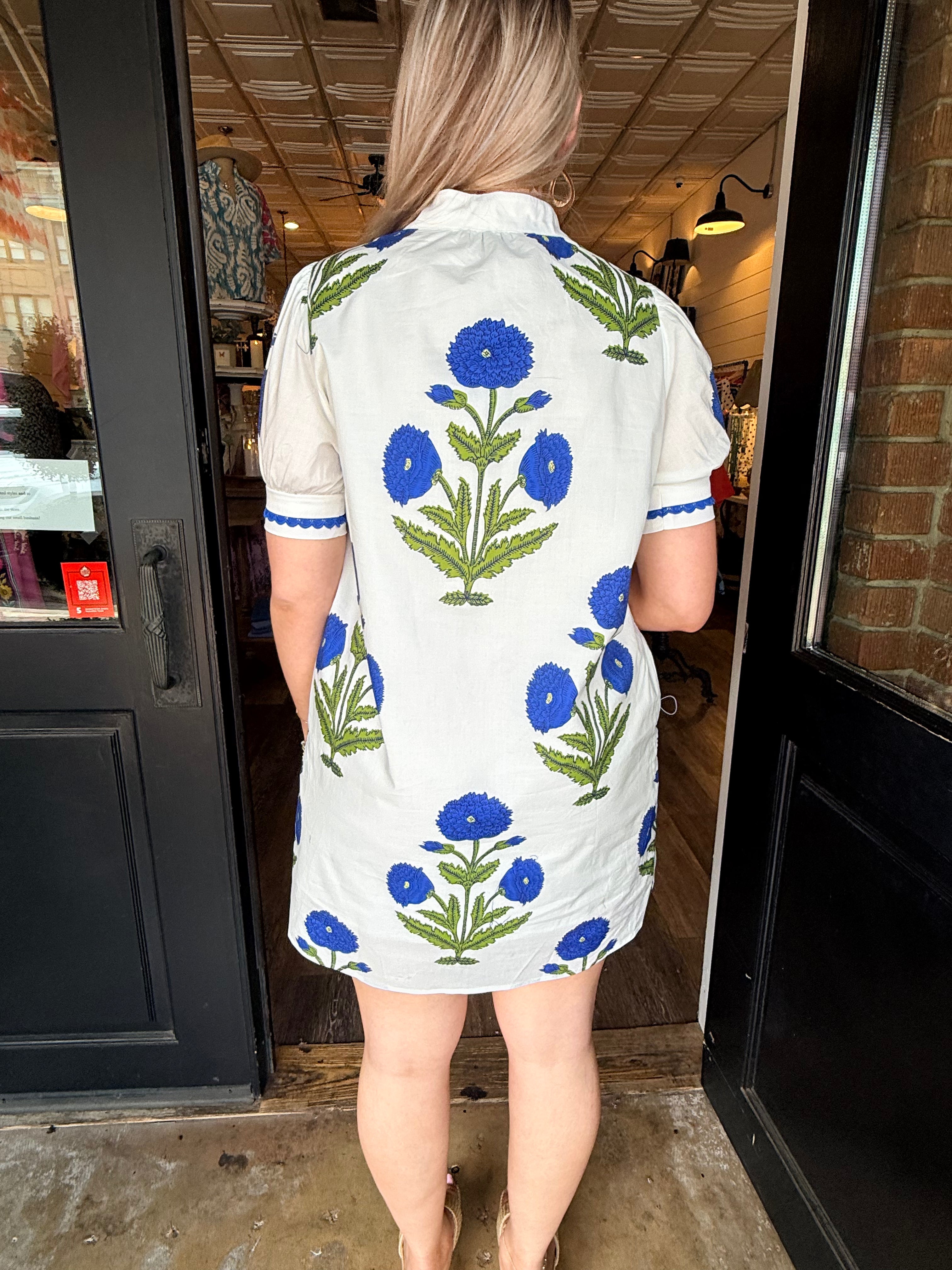reagan floral embroidered cotton dress En Saison Reagan Midi Dress