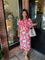 Lexi Tropical Print Midi Dress