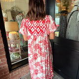 Lexi Tropical Print Midi Dress