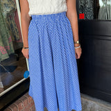 Milani Stripe Pattern Pull-On Midi Skirt