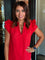 Ramona Ruffle Split Neck Top