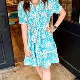 Victoria Vintage Floral Mini Dress