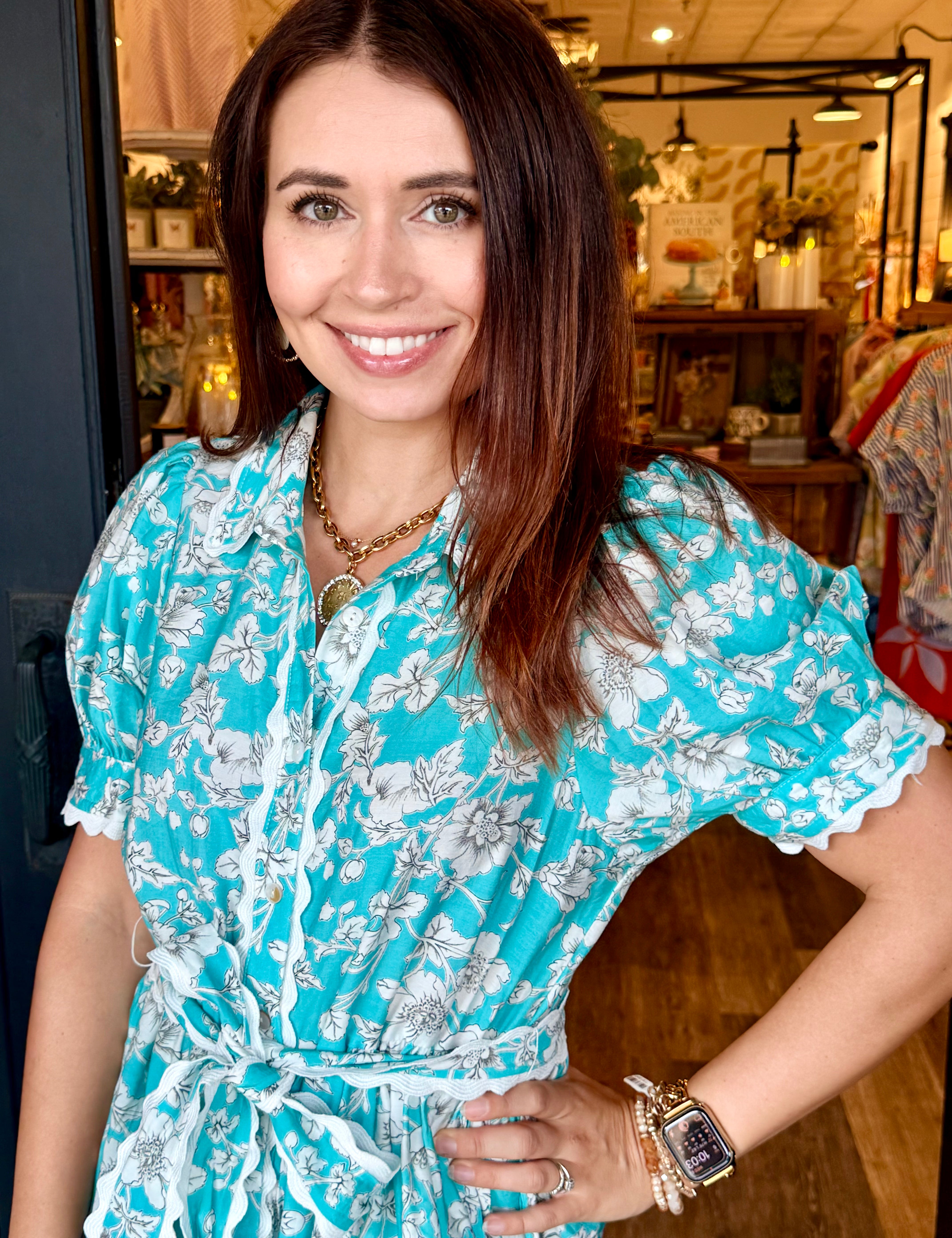 Victoria Vintage Floral Mini Dress