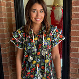 Micha Floral Ruffle Top