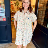 Elsie Khaki Shirt Dress