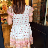 Raylee Wing Sleeve Print Dress