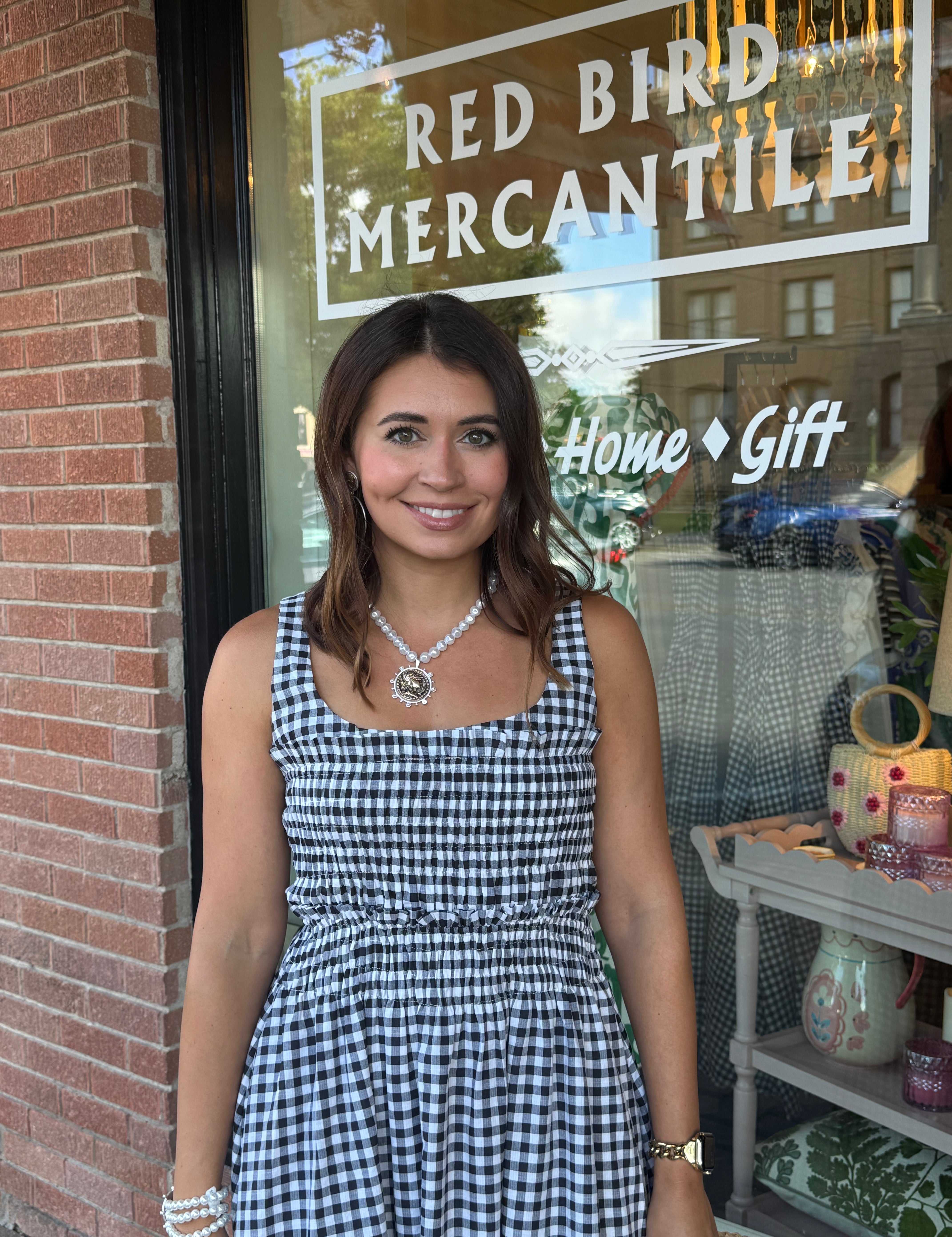 Ginger Gingham Midi Dress