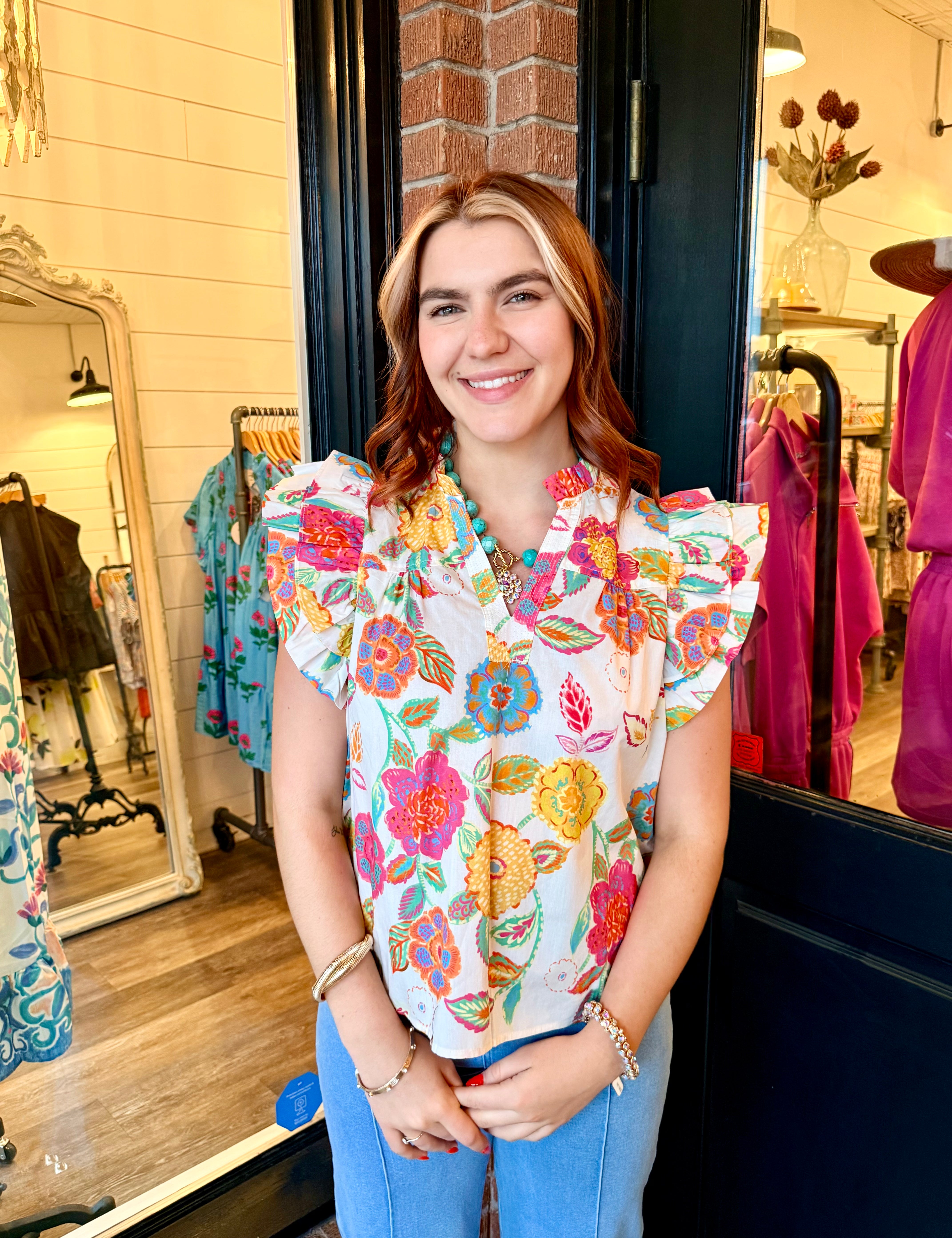 Penny Floral Top