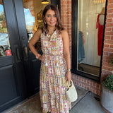 Sarah Scarf Print Dress