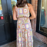 Sarah Scarf Print Dress