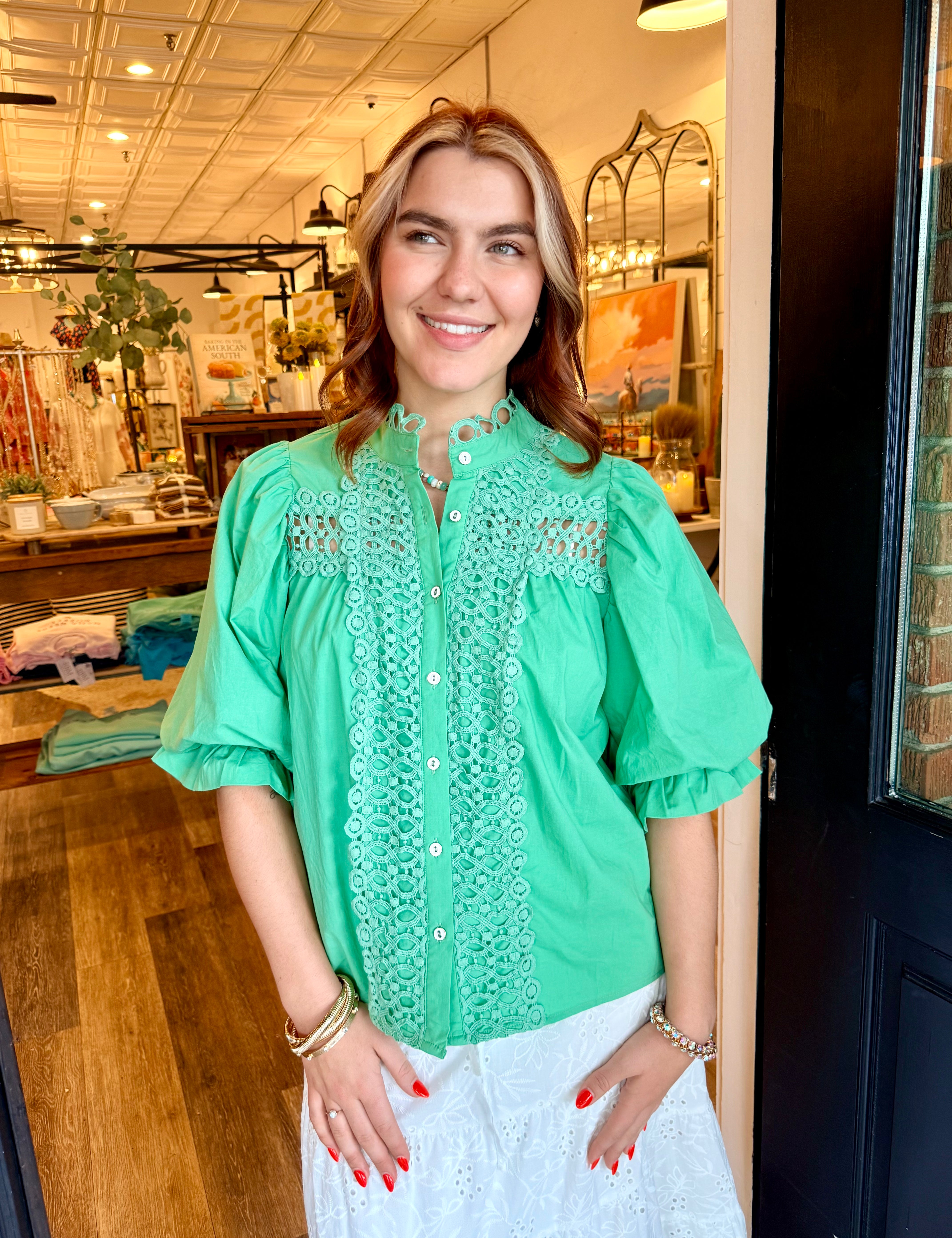 Eugenia Button Down Blouse