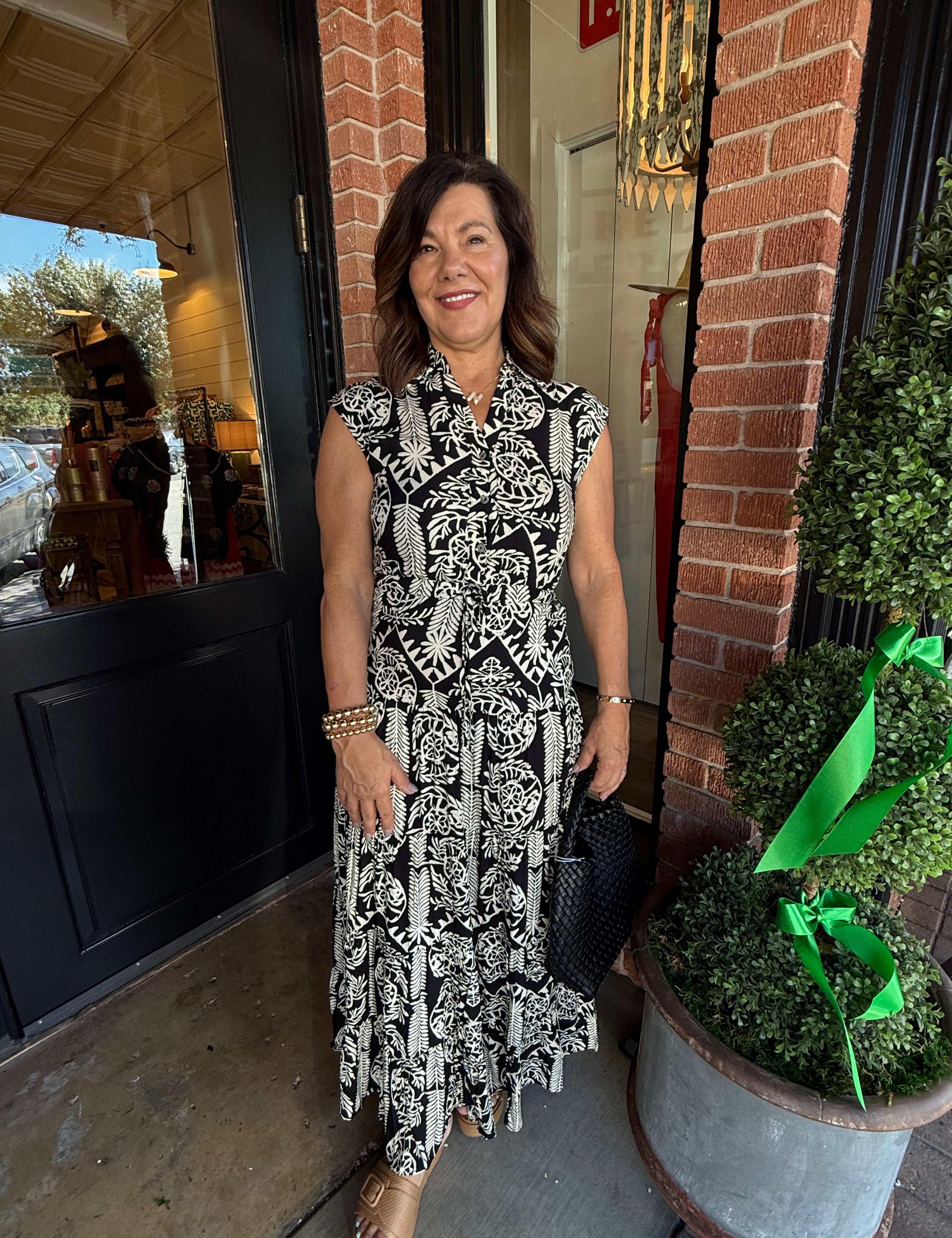 Isla Jungle Print Tiered Maxi Dress