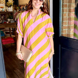Belinda Diagonal Stripe Dress
