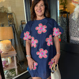 Adalyn Embroidered Textured Dress
