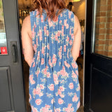 Whitney Denim Floral Romper