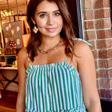Jay Green Striped Dress
