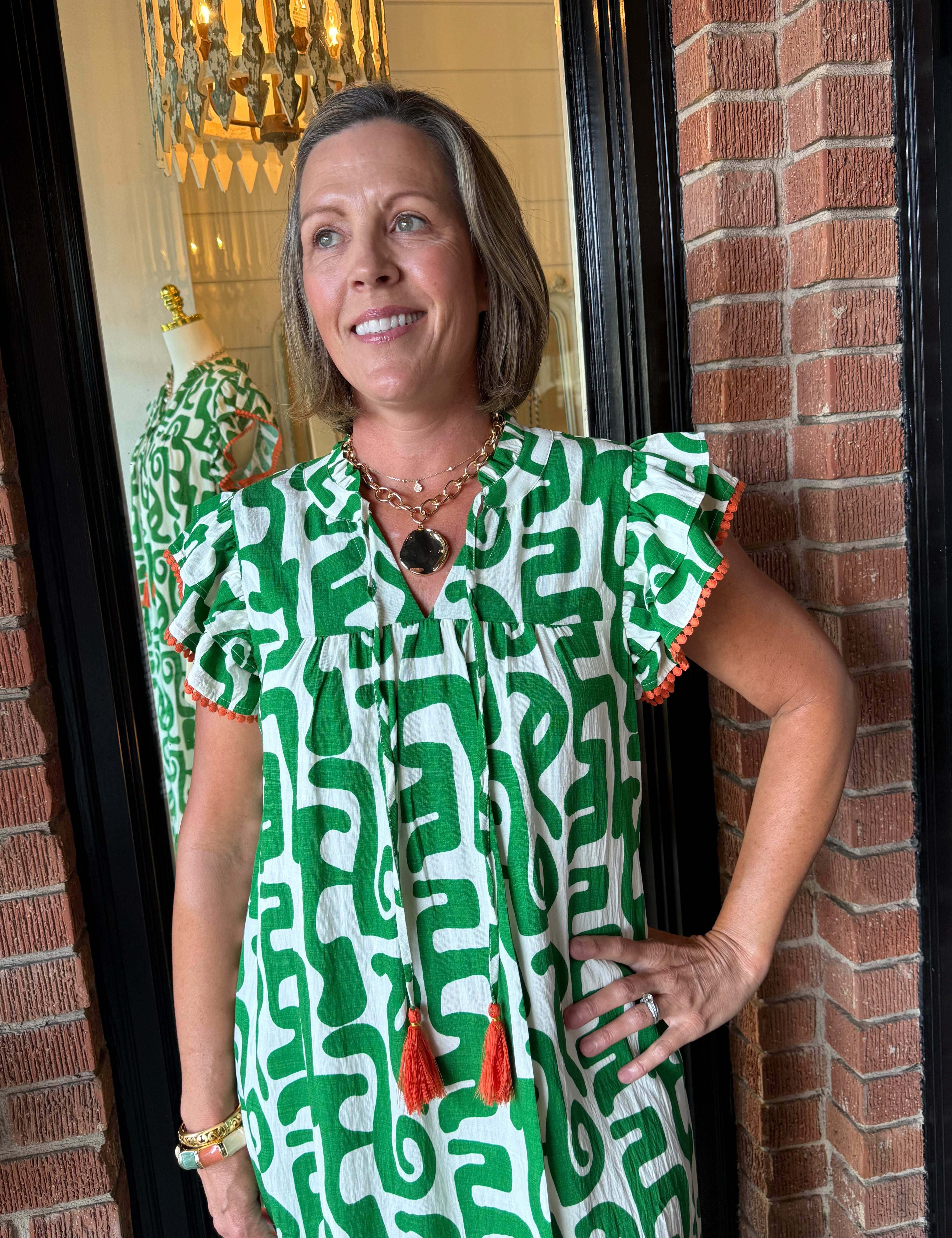 Alanna Flutter Print Maxi Dress