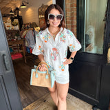 Karen Embroidery Collared Top