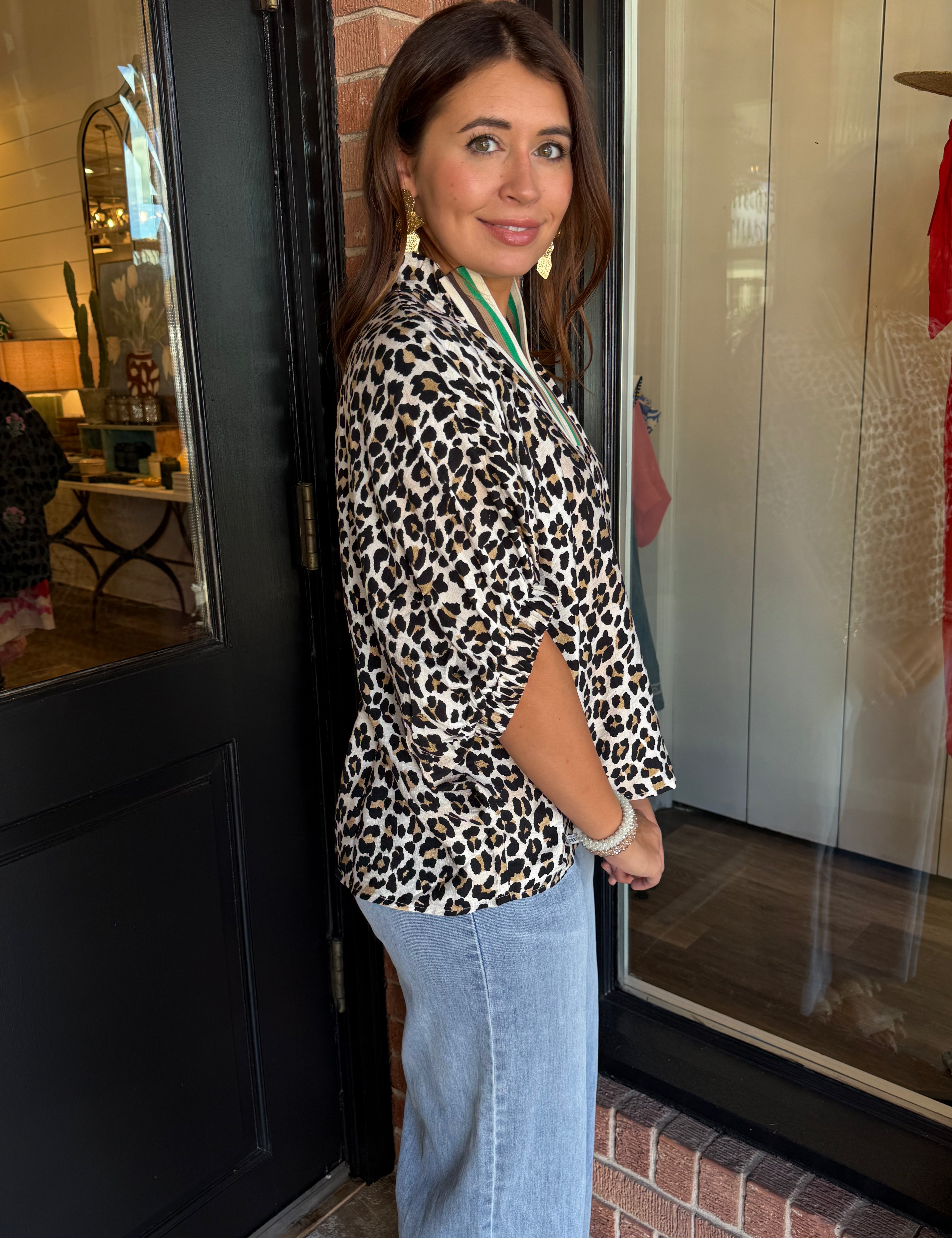 Brandi Leopard Top